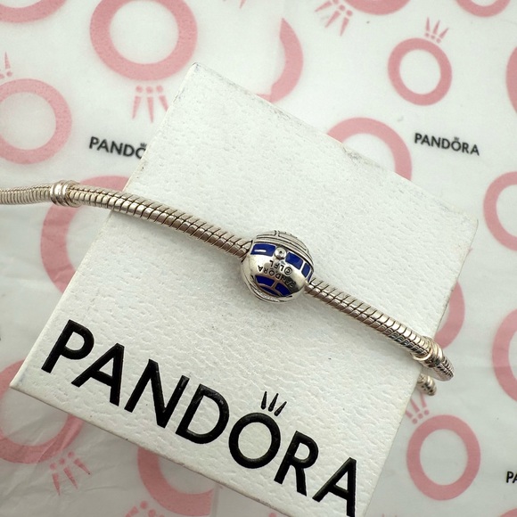 PANDORA STARWARS R2D2 ROUND BEAD CHARM #238 - Picture 2 of 4